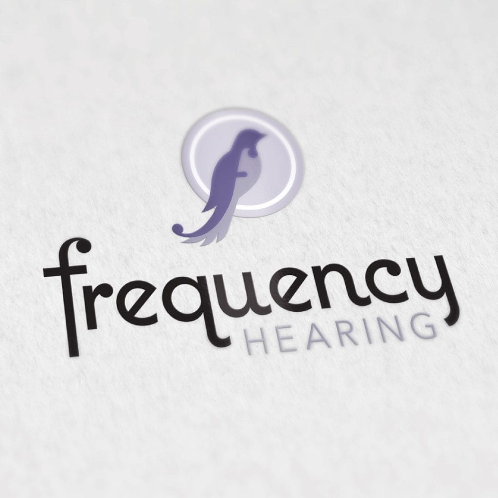 nine10 logo design Frequency Hearing