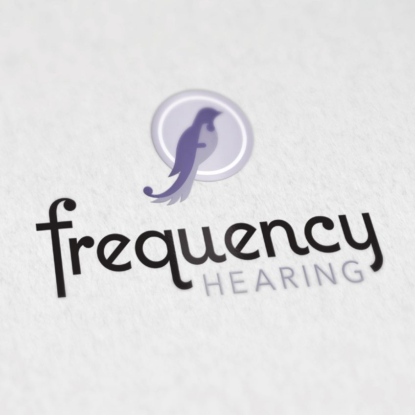 nine10 logo design Frequency Hearing