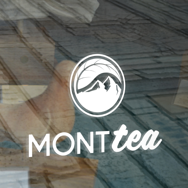 nine10 portfolio project mont tea logo mockup